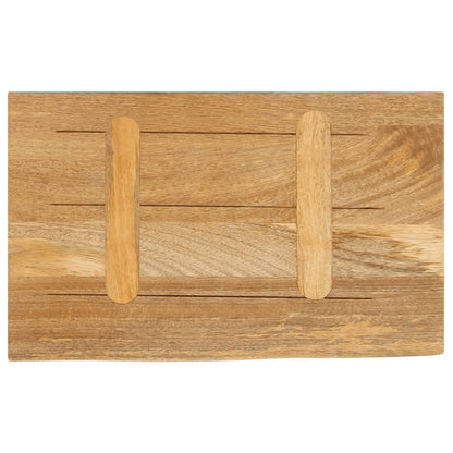 Piano Tavolo Bordi Vivi 60x40x3,8 cm in Legno Massello di Mango