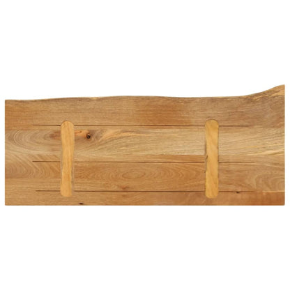 Piano Tavolo Bordi Vivi 70x40x3,8 cm in Legno Massello di Mango | homemem39
