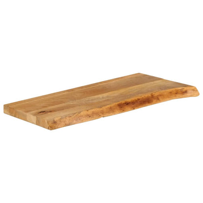 Piano Tavolo Bordi Vivi 80x40x3,8 cm in Legno Massello di Mango