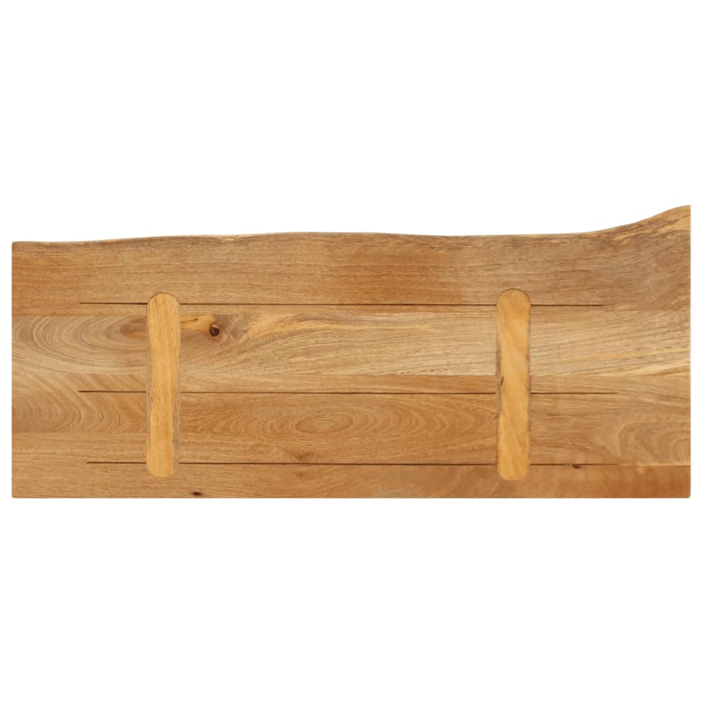Piano Tavolo Bordi Vivi 90x40x3,8 cm in Legno Massello di Mango | homemem39