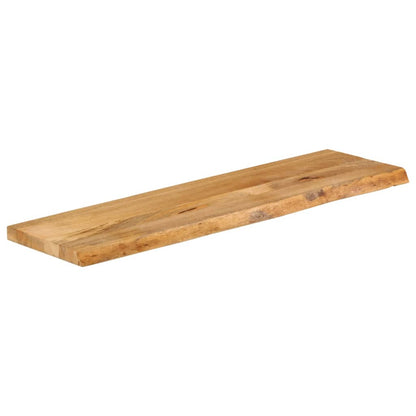Piano Tavolo Bordi Vivi 100x40x3,8cm in Legno Massello di Mango | homemem39