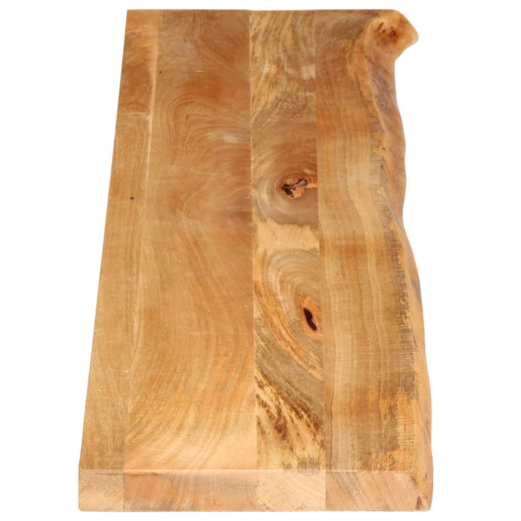 Piano Tavolo Bordi Vivi 180x40x3,8cm in Legno Massello di Mango