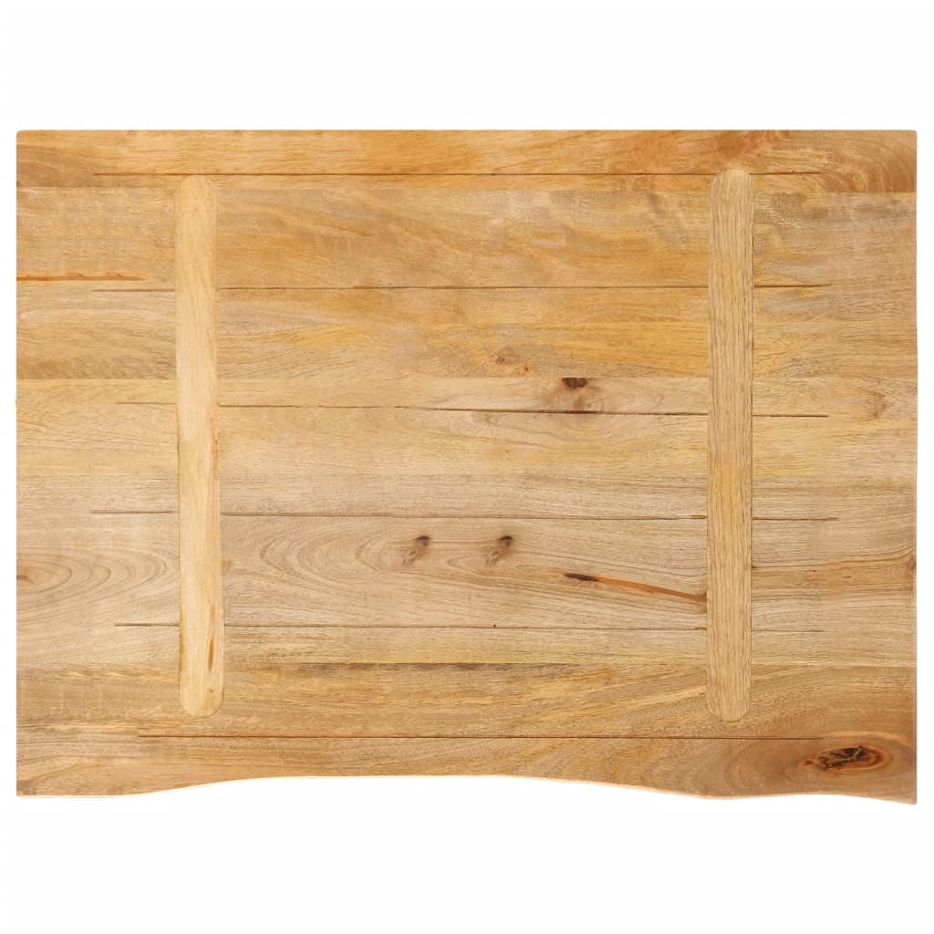 Piano Tavolo Bordi Vivi 90x60x3,8 cm in Legno Massello di Mango | homemem39