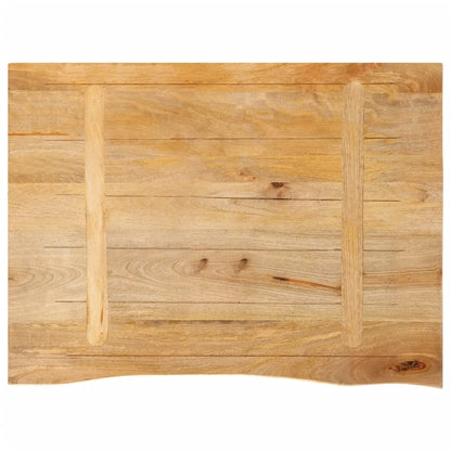 Piano Tavolo Bordi Vivi 90x60x3,8 cm in Legno Massello di Mango | homemem39