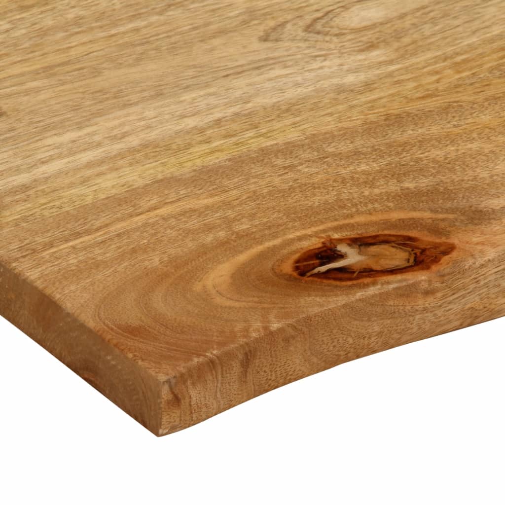 Piano Tavolo Bordi Vivi 90x60x3,8 cm in Legno Massello di Mango | homemem39
