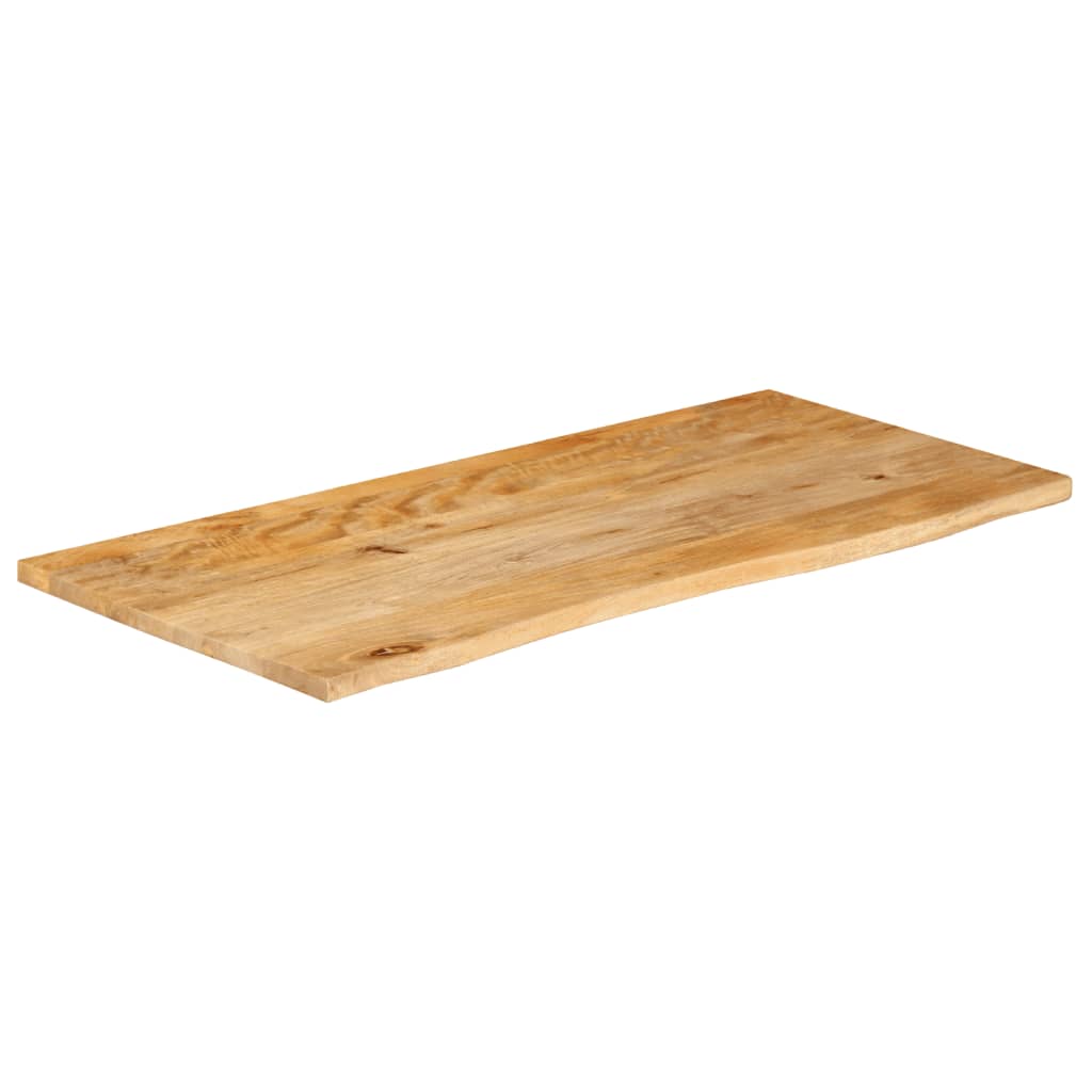 Piano Tavolo Bordi Vivi 110x60x3,8cm in Legno Massello di Mango | homemem39