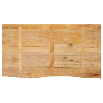 Piano Tavolo Bordi Vivi 110x60x3,8cm in Legno Massello di Mango | homemem39