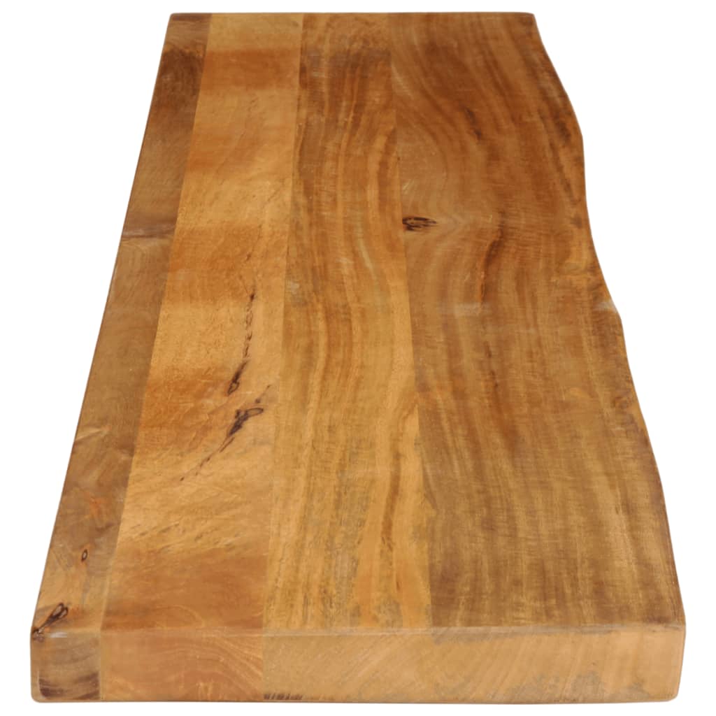 Piano Tavolo Bordi Vivi in Legno Massello di Mango