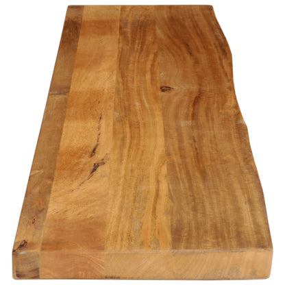 Piano Tavolo Bordi Vivi in Legno Massello di Mango
