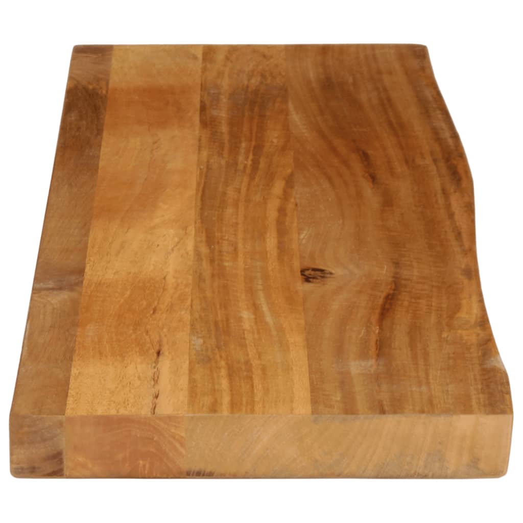 Piano Tavolo Bordi Vivi in Legno Massello di Mango