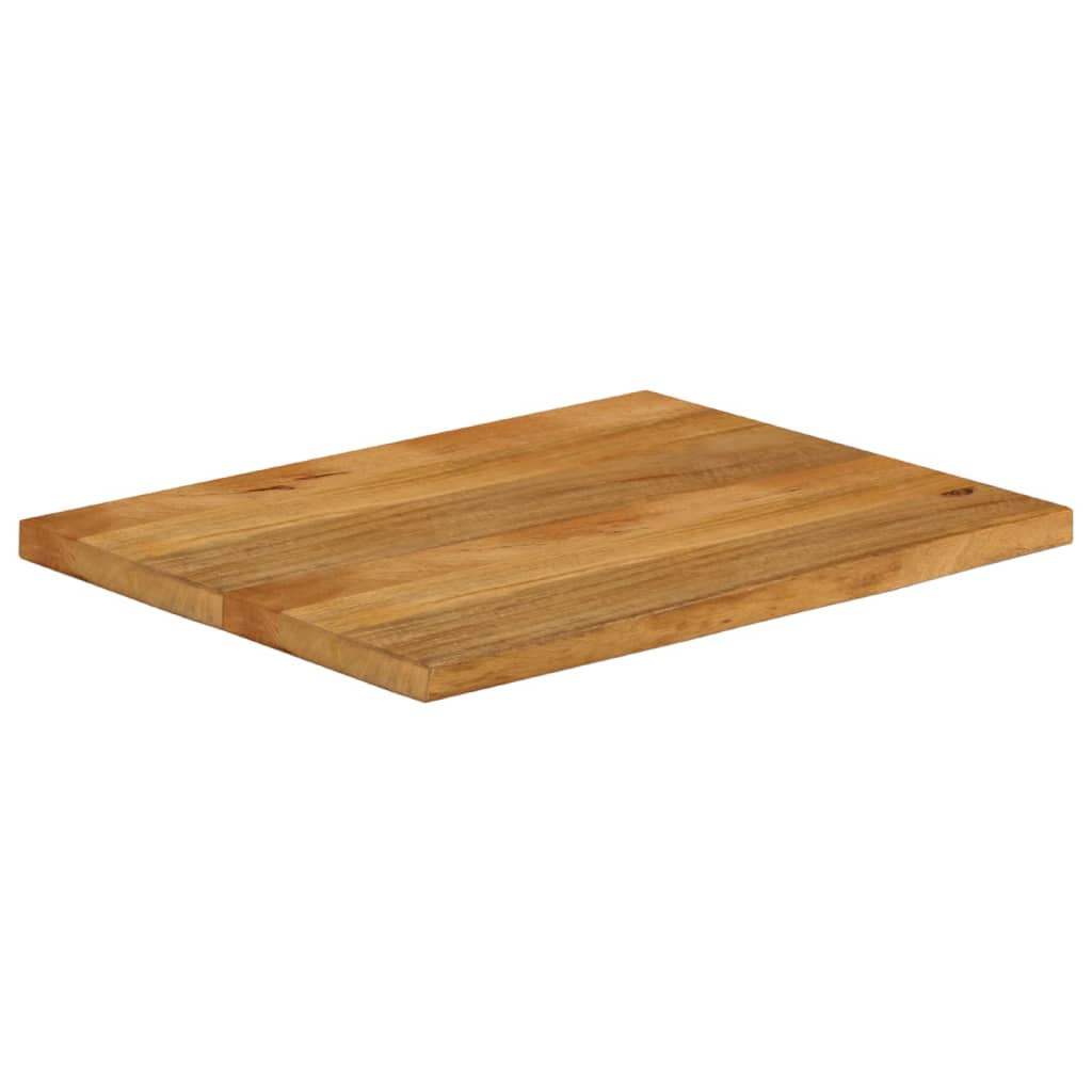 Piano Tavolo Bordi Vivi in Legno Massello di Mango