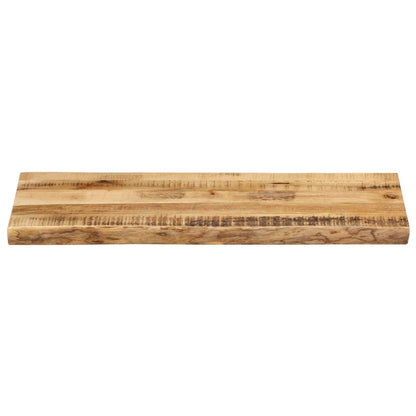 Piano Tavolo Bordi Vivi 100x40x2,5 cm Legno di Mango Grezzo | homemem39