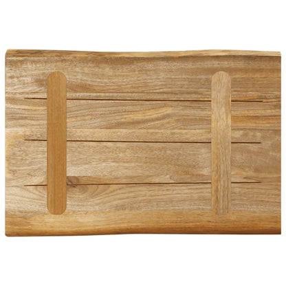 Piano Tavolo Bordi Vivi 60x40x3,8cm Legno Massello Mango Grezzo