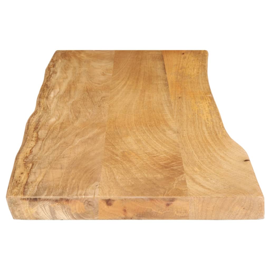 Piano Tavolo Bordi Vivi in Legno Massello Mango