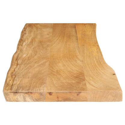 Piano Tavolo Bordi Vivi in Legno Massello Mango