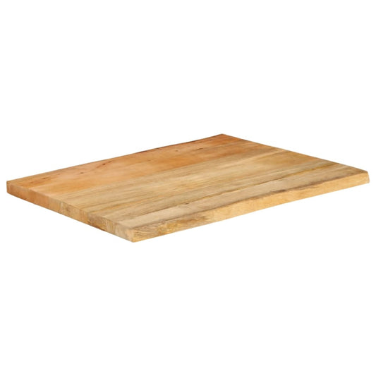 Piano per Tavolo 70x60x2,5cm Bordi Vivi in Legno Massello Mango | homemem39