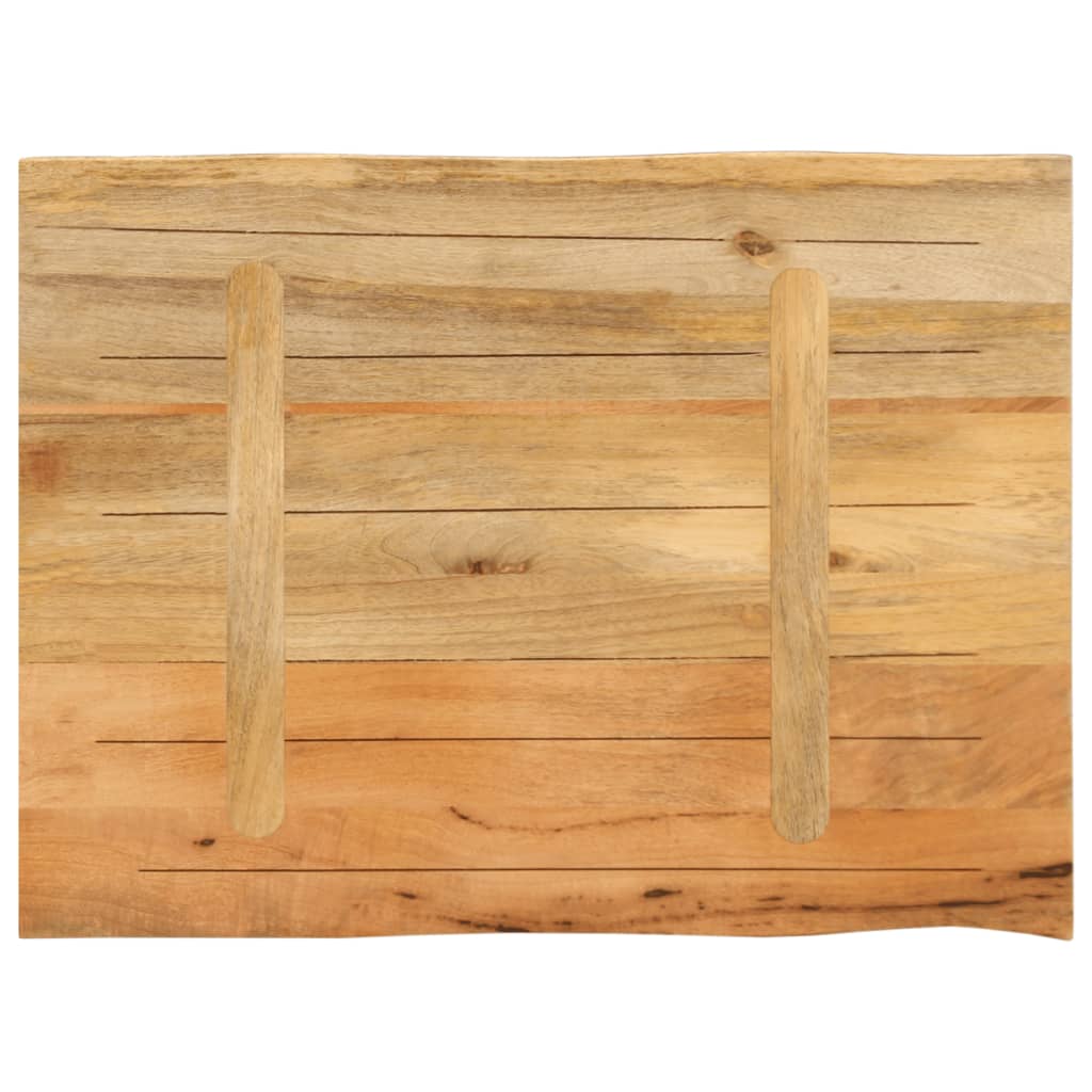 Piano per Tavolo 90x60x2,5cm Bordi Vivi in Legno Massello Mango | homemem39
