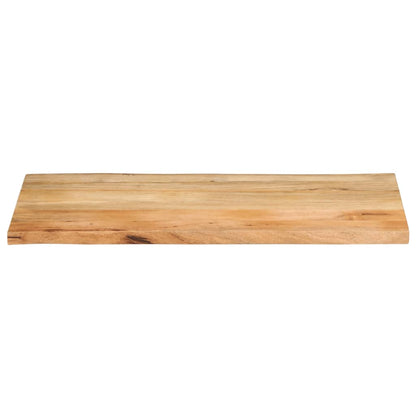 Piano Tavolo 100x60x2,5 cm Bordi Vivi in Legno Massello Mango | homemem39