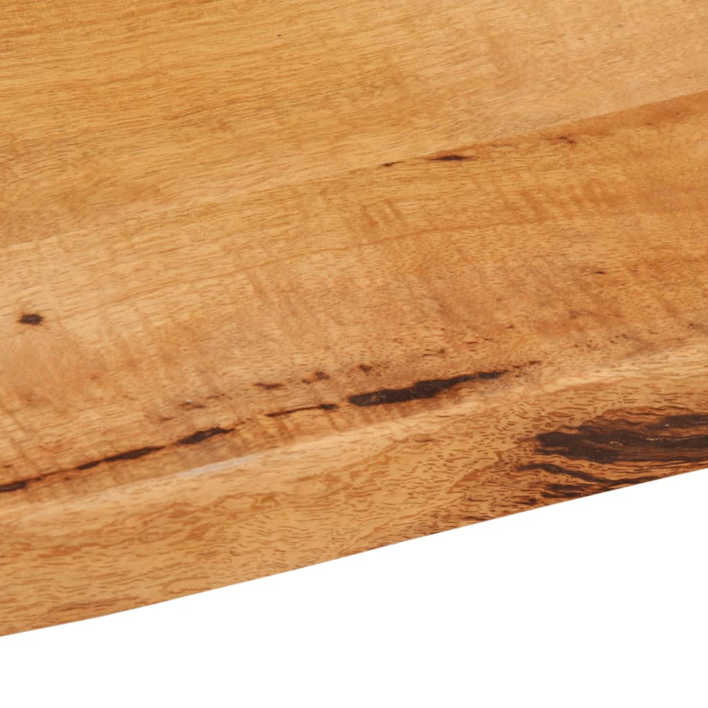 Piano Tavolo 100x60x2,5 cm Bordi Vivi in Legno Massello Mango | homemem39