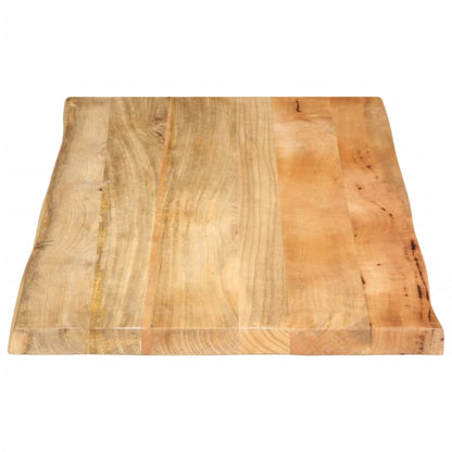 Piano Tavolo Bordi Vivi in Legno Massello Mango