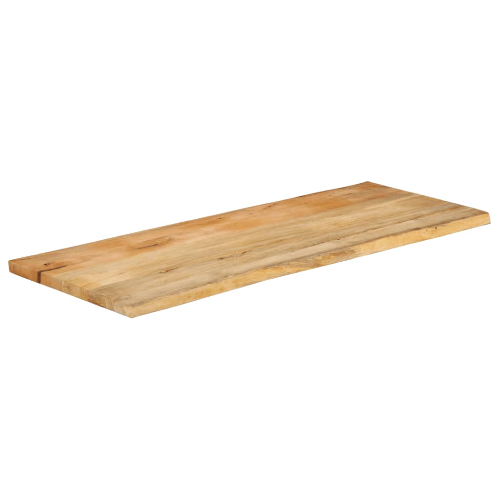 Piano Tavolo Bordi Vivi in Legno Massello Mango