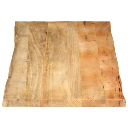Piano Tavolo Bordi Vivi in Legno Massello Mango