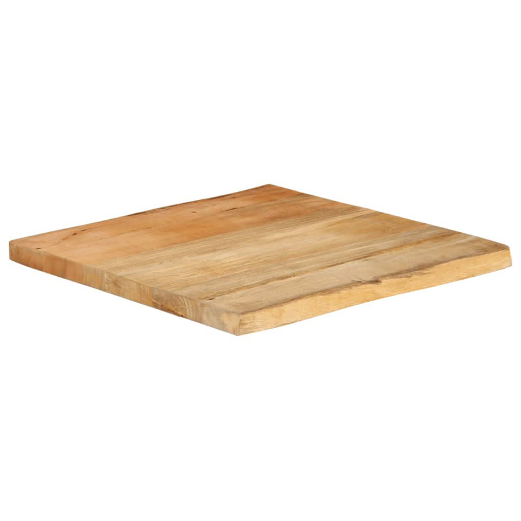 Piano Tavolo Bordi Vivi in Legno Massello Mango