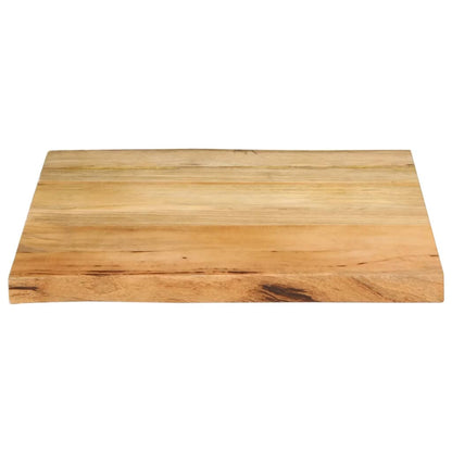 Piano Tavolo Bordi Vivi in Legno Massello Mango