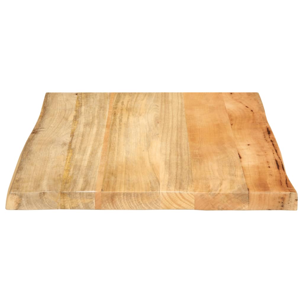 Piano Tavolo Bordi Vivi in Legno Massello Mango