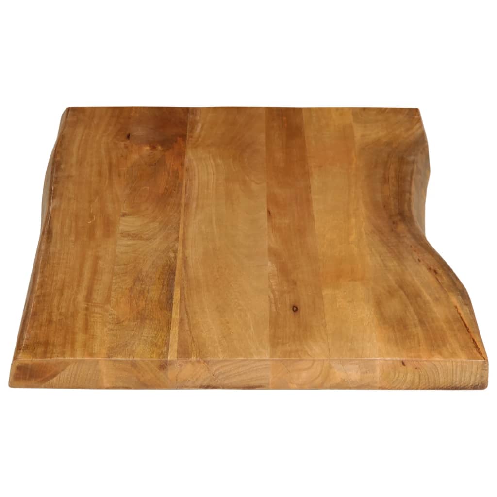 Piano Tavolo Bordi Vivi in Legno Massello Mango