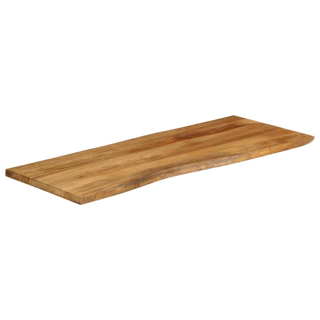 Piano Tavolo Bordi Vivi in Legno Massello Mango
