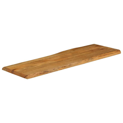 Piano Tavolo Bordi Vivi in Legno Massello Mango