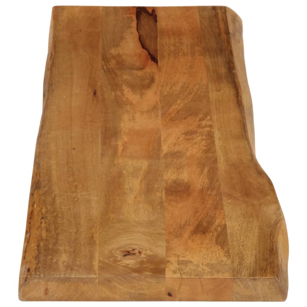 Piano Tavolo Bordi Vivi in Legno Massello Mango