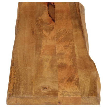 Piano Tavolo Bordi Vivi in Legno Massello Mango