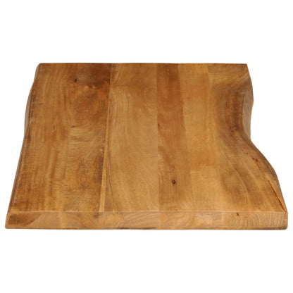 Piano Tavolo Bordi Vivi in Legno Massello Mango