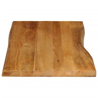 Piano Tavolo 110x60x3,8 cm Bordi Vivi in Legno Massello Mango