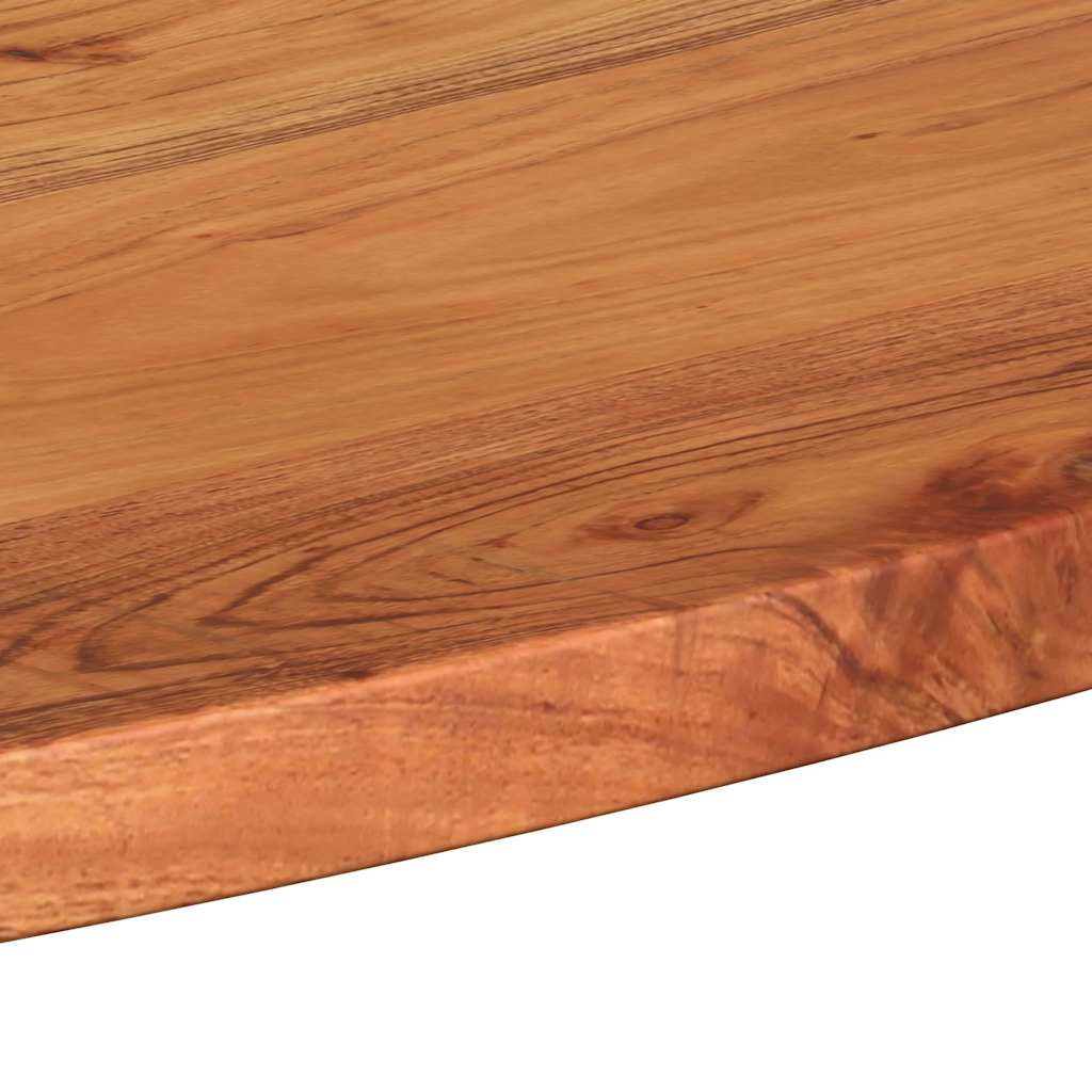 Piano Tavolo 80x40x3,8 cm Ovale in Legno Massello di Acacia