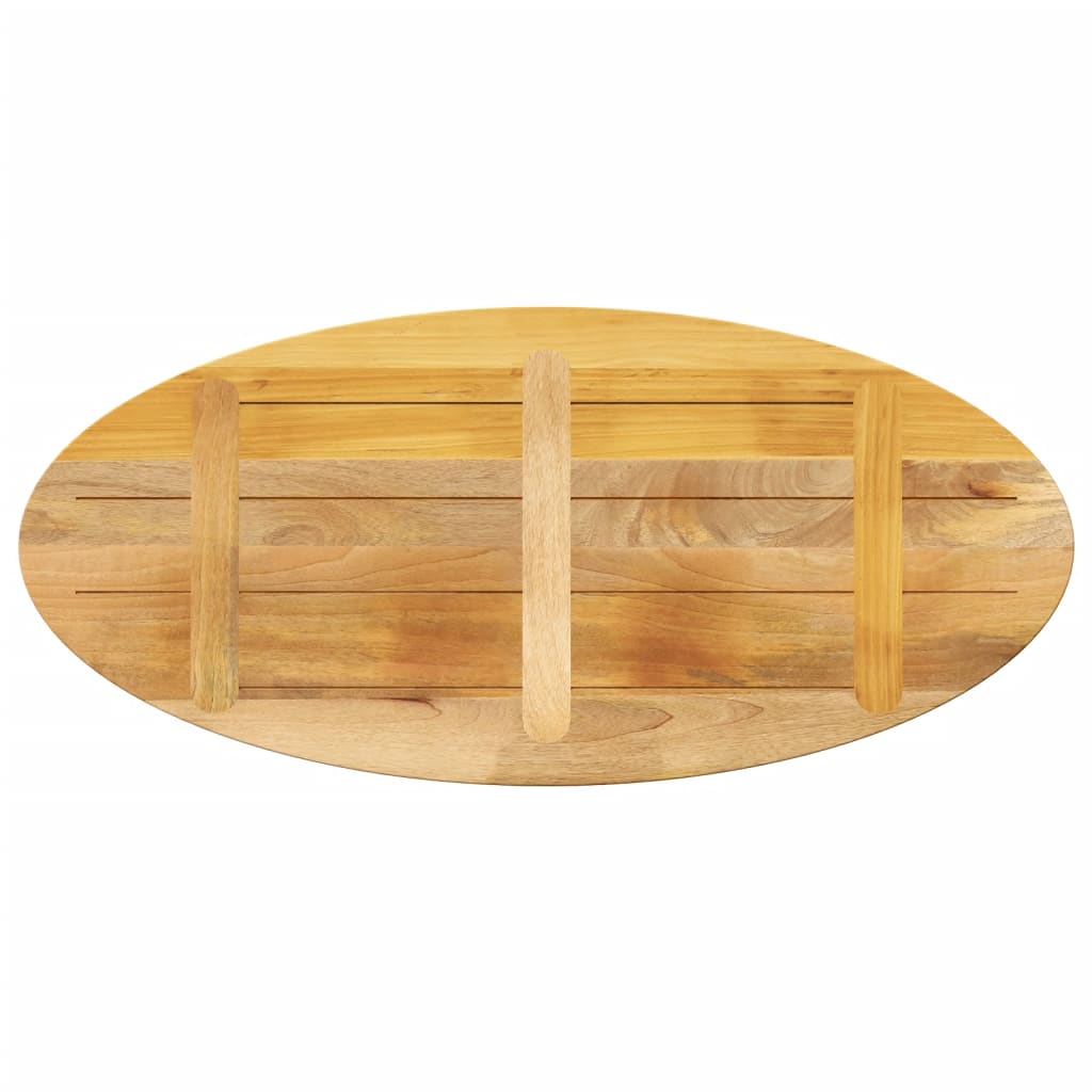 Piano Tavolo 140x50x3,8 cm Ovale in Legno Massello di Mango | homemem39