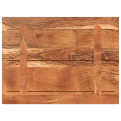 Piano Tavolo 90x70x3,8 cm Rettangolare Legno Massello Acacia | homemem39
