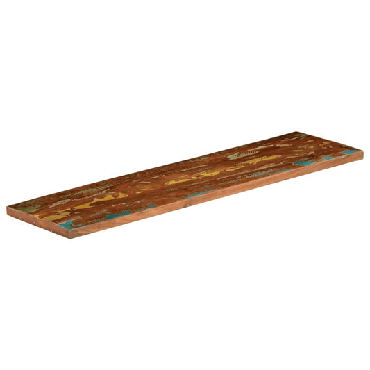 Piano Tavolo 100x40x2,5 cm Rettangolare in Massello di Recupero