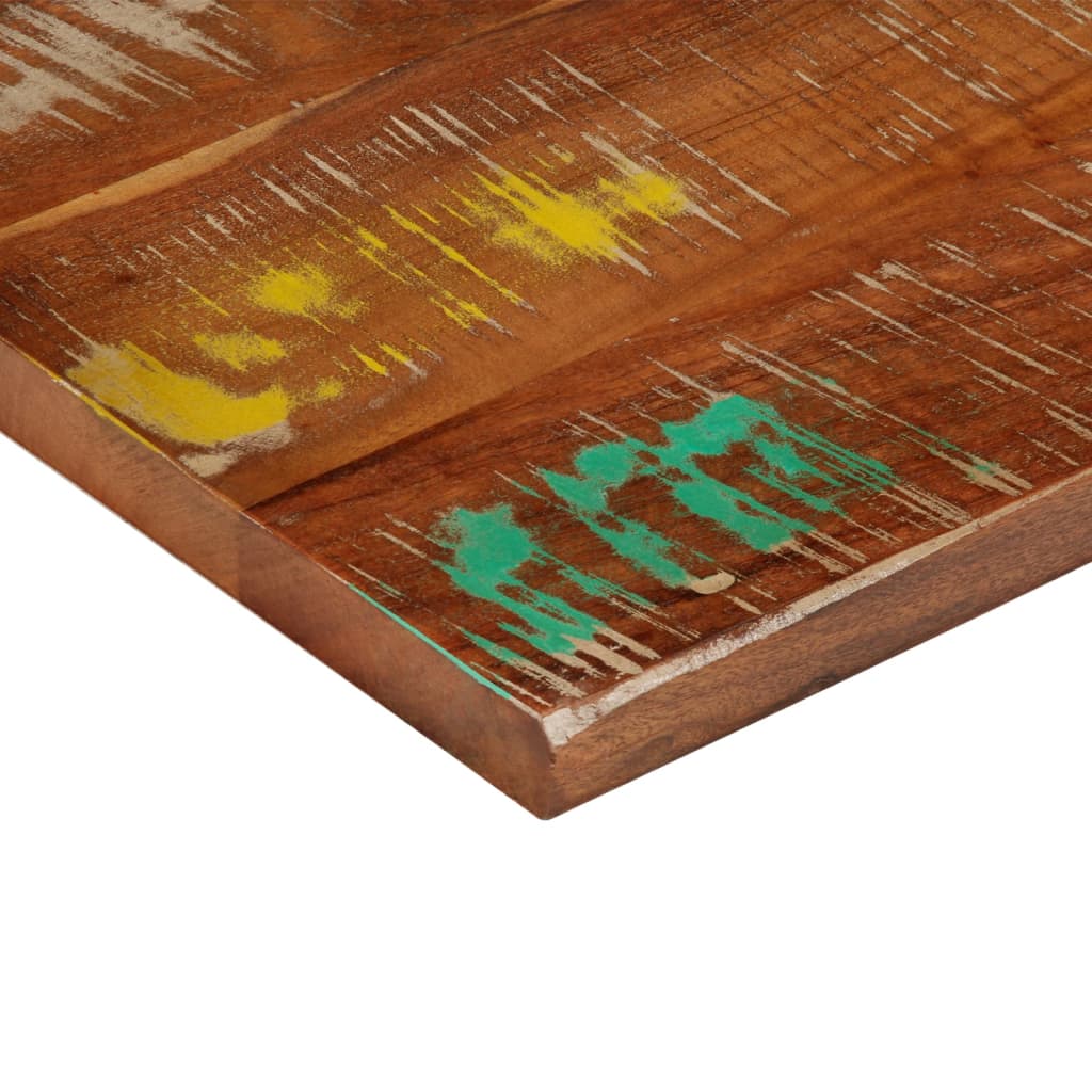 Piano Tavolo 60x60x2,5 cm Quadrato Legno Massello di Recupero