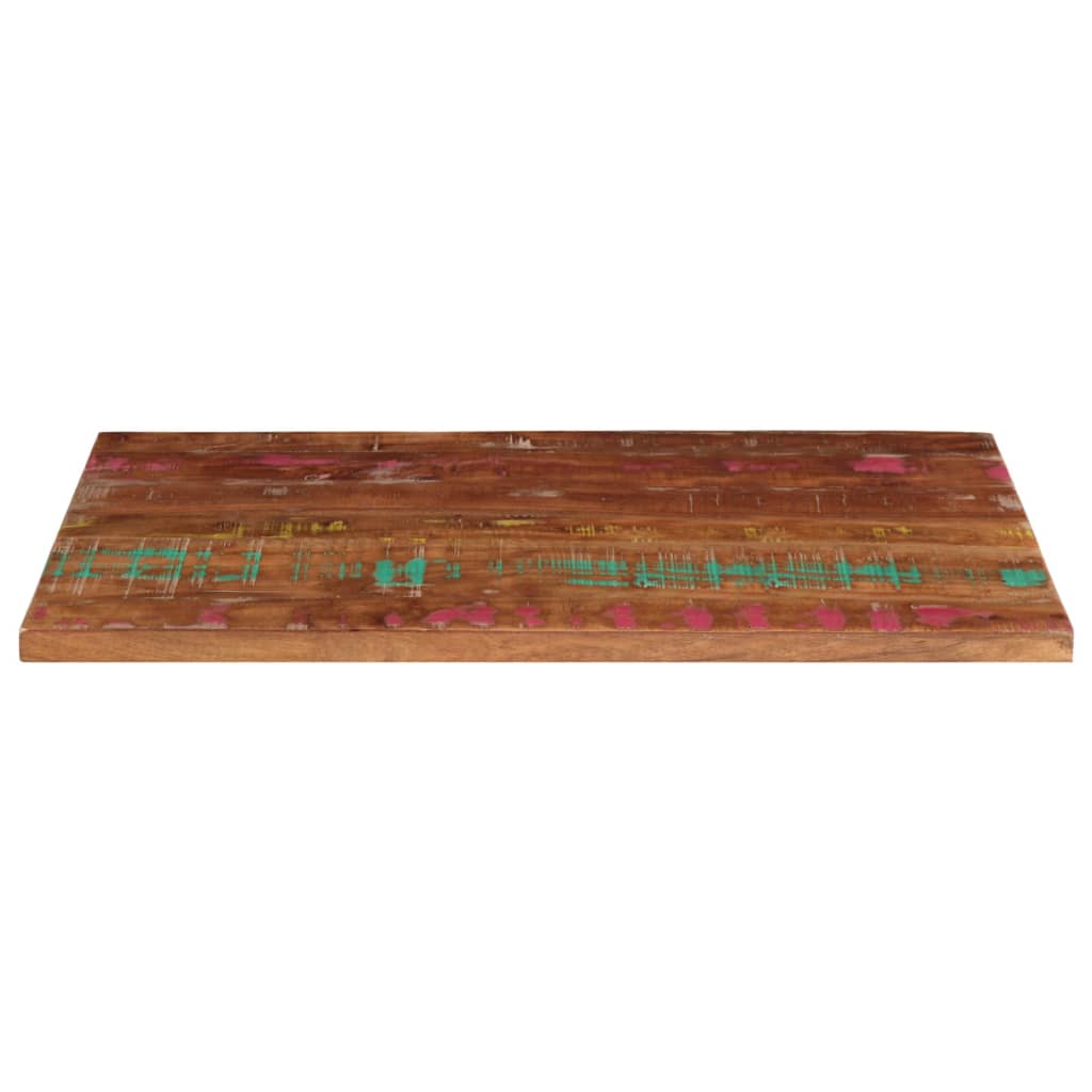 Piano Tavolo 100x60x2,5 cm Rettangolare in Massello di Recupero