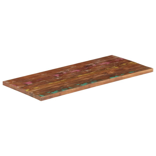 Piano Tavolo 120x60x1,5 cm Rettangolare in Massello di Recupero | homemem39