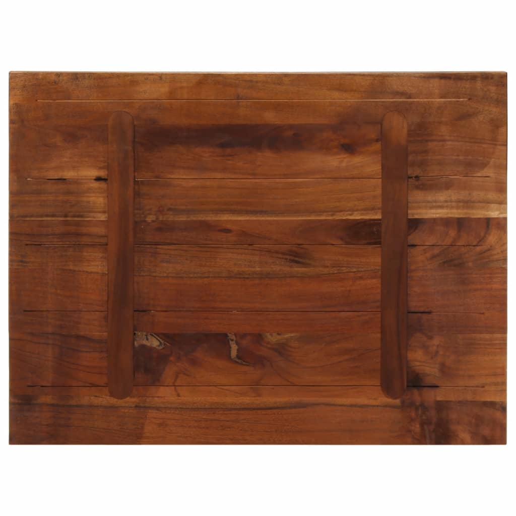 Piano Tavolo 80x70x1,5 cm Rettangolare in Massello di Recupero | homemem39