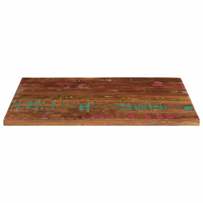 Piano Tavolo 80x70x2,5 cm Rettangolare in Massello di Recupero