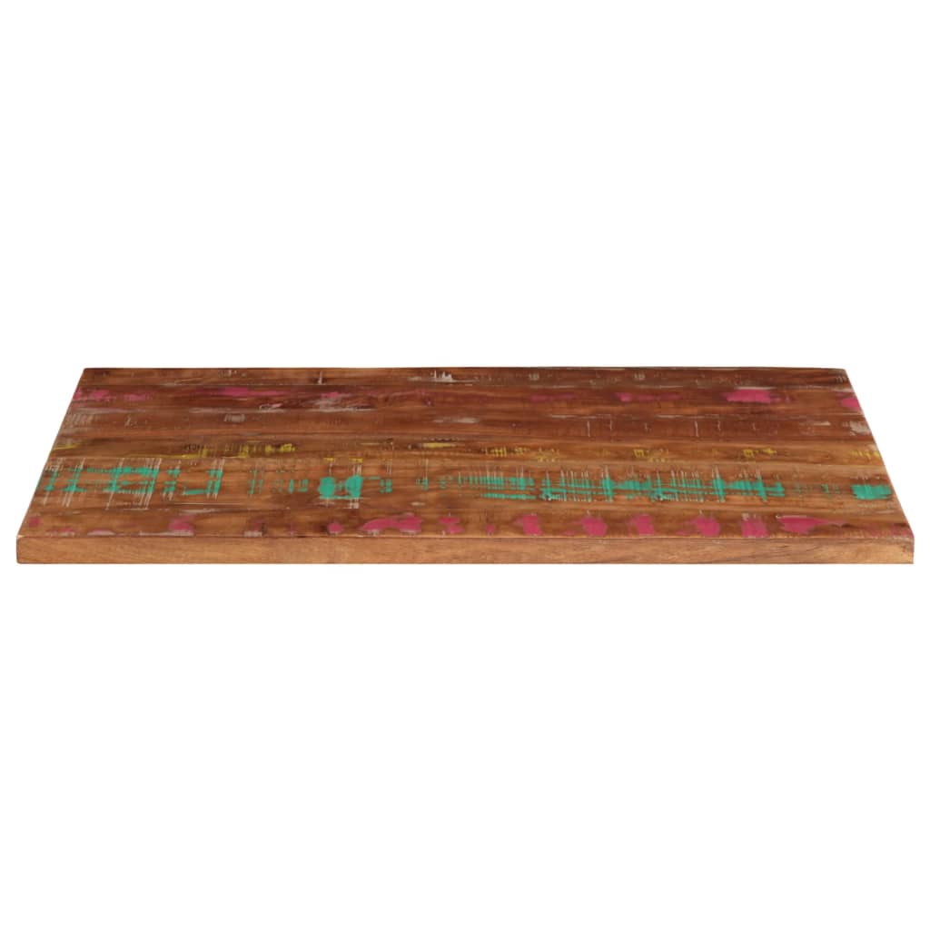 Piano Tavolo 100x70x2,5 cm Rettangolare in Massello di Recupero