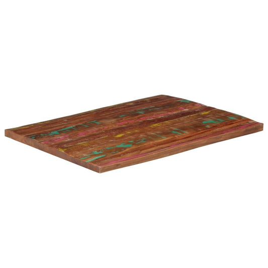 Piano Tavolo 90x80x2,5 cm Rettangolare in Massello di Recupero | homemem39