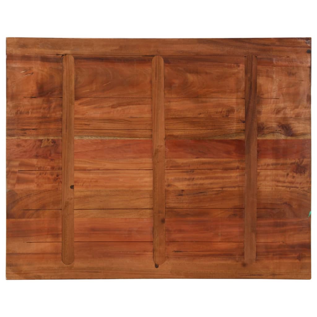 Piano Tavolo 100x80x2,5 cm Rettangolare in Massello di Recupero | homemem39
