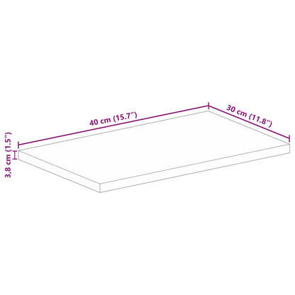 Piano Tavolo 40x30x3,8 cm Rettangolare in Massello di Recupero | homemem39