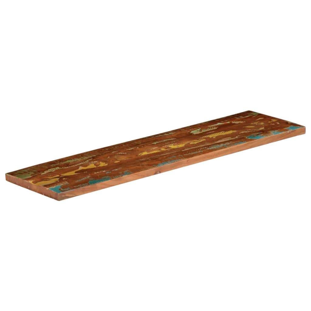 Piano Tavolo 100x40x3,8 cm Rettangolare in Massello di Recupero